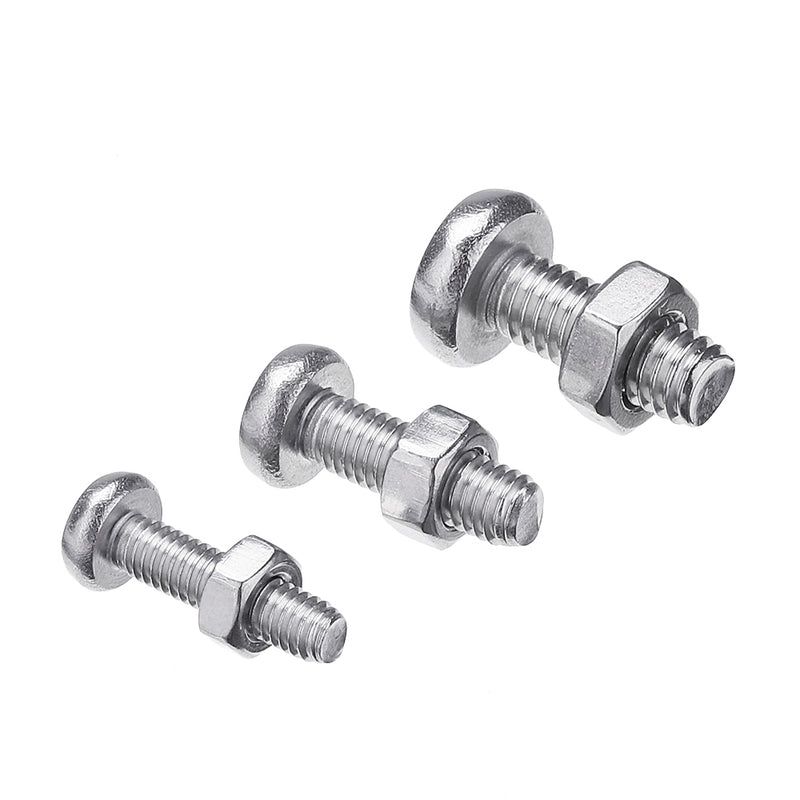 Suleve MXST2 480Pcs M4 M5 M6 Torx Screw Pan&Flat Head 304 Stainless Steel Bolt Assortment