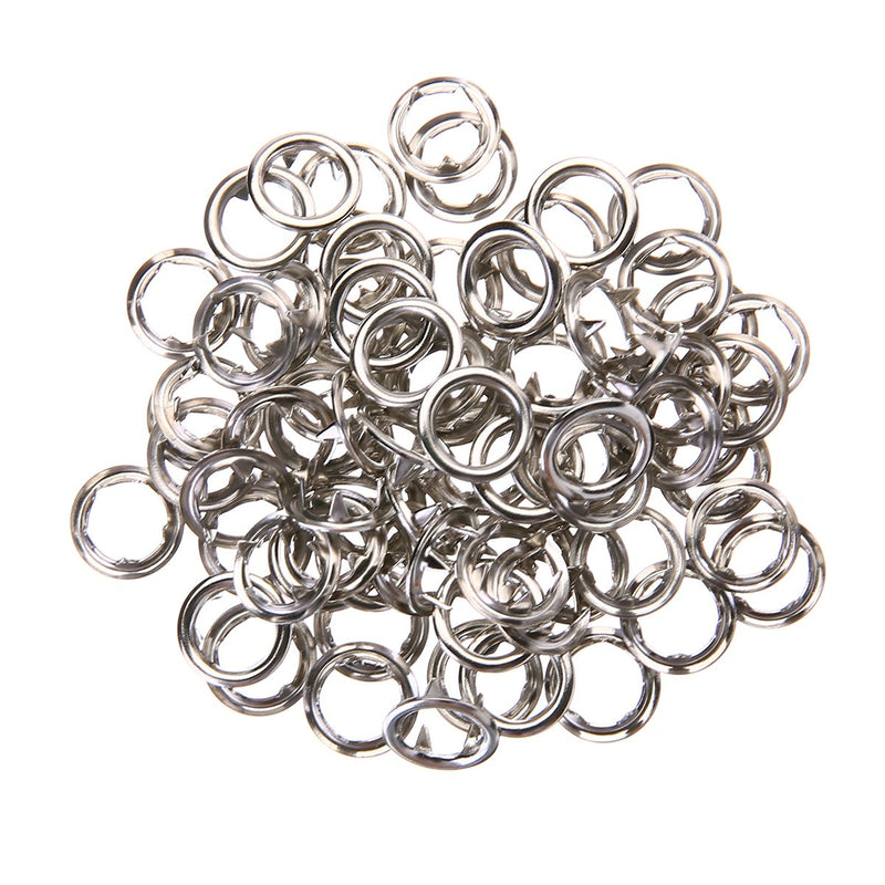 100Sets Handmade Sewing Sliver Metal Prong Snap Buttons Press Studs Fasteners Baby Romper Buckle Button For Clothes Sew 9.5mm