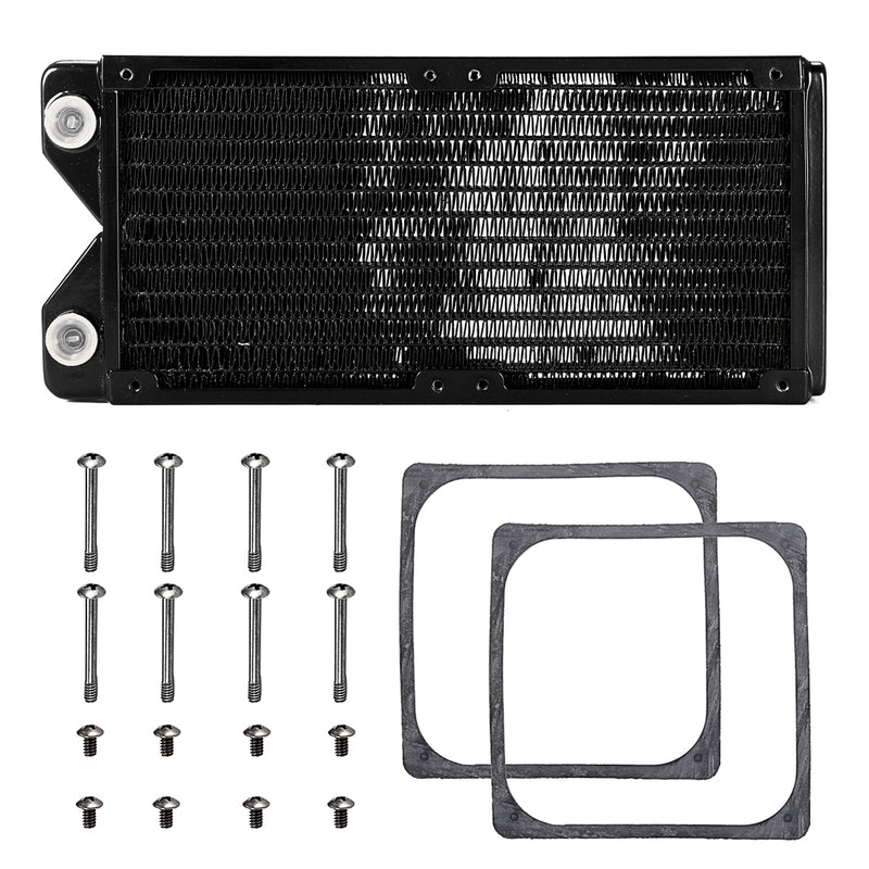 G1/4 240mm 12 Pipes Copper Water Cooling Radiator Computer CPU Heatsink Radiator