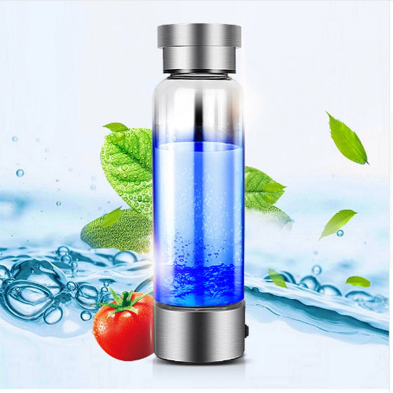 USB Rechargeable Intelligent Hidrogen Rich Water Bottle Ionizer Portable Glass