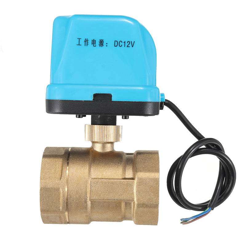 TMOK TK260 DC 12V 1/2" 3/4" 1" 1-1/4" Motorized Electric Brass Ball Valves 3 Wire Full Port Valve