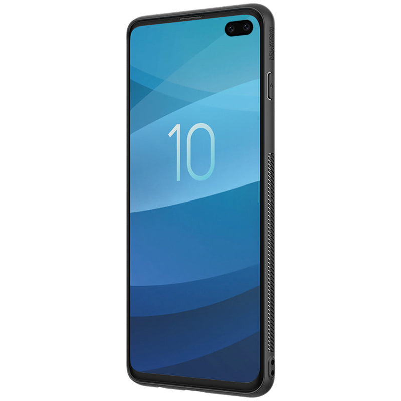 NILLKIN 3D Textured Pattern Shockproof TPU + PC Back Cover Protective Case for Samsung Galaxy S10 Plus / S10+