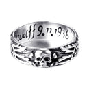 Punk Biker Skull Finger Ring Titanium Steel Men Women Couple Size 8-11 Jewelry
