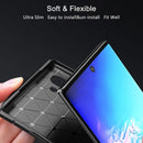 Bakeey Protective Case For Samsung Galaxy Note 10 Slim Carbon Fiber Fingerprint Resistant Soft TPU Back Cover