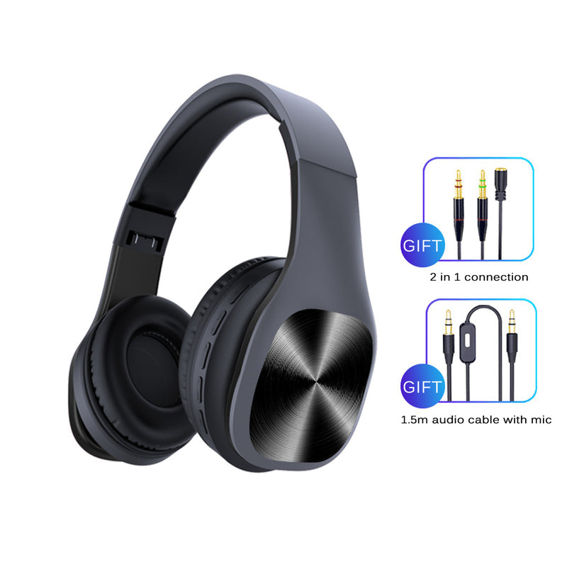 Two Modes Foldable bluetooth 5.0 Headphone Seven Sound Effects Wireless Gaming Headset with Mic