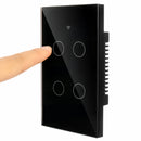 Type 120 AC 100-250V 4 Way WiFi Smart Home Wall Touch Switch Work With Alexa Google Assistant IFTTT