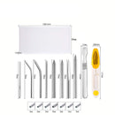 IPREE 10PSC Traveling Knitting Needle Set Steel Needle Umbrella Rope Needle DIY Knitter