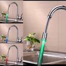 360 Rotation LED Faucet Tap Heads Aerators Water Powered 7 Colors Quick/Slow Flashing