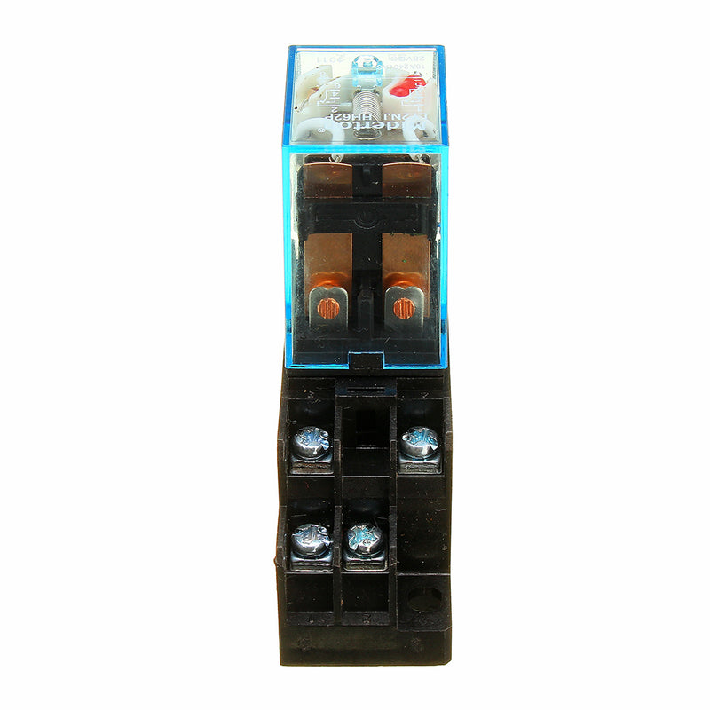 5Pcs AC110V Coil Power Relay LY2NJ JQX-13F DPDT 8 Pin PTF08A With Socket Base