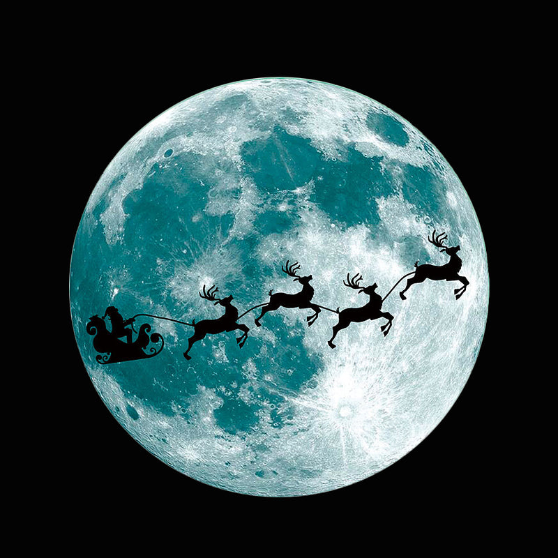 Luminous Moon Wall Stickers Kids Fluorescent Gifts for Living Room Bedroom Decor Sticker