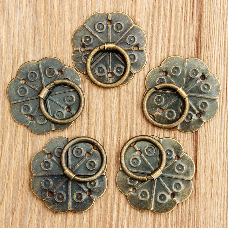 30Pcs Bronze Tone Quincunx Drawer Cabinet Desk Door Pull Handle Knob Furniture Hardware