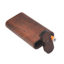 New Wooden Pipe Walnut Color Storage Pipes Two-In-One Set Box Natural Wood Holding Box with Ceramic One Smoking Hand Pipe Fittings