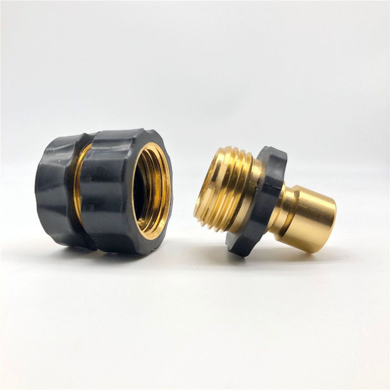 3/4 Water Hose Connector Universal Garden Hose Quick Connect Set Quick-Connect Brass Hose Adapter