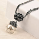 Water Drop Round Crystal Metal Long Chain Sweater Chain Statement Necklace