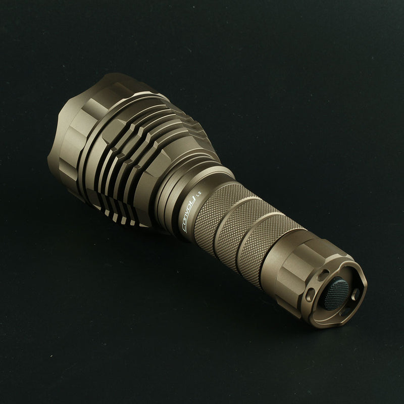 1Pcs Sand Silver Color Convoy L2 DIY 18650/26650 Extension Tube Flashlight Body Host Without LED & Driver