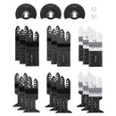 Drillpro 23Pcs Oscillating Saw Blade Multi Tool Quick Release Saw Blades Kit for Metal, Wood Plastic Cutting Oscillating Tools for Dewalt/Porter C-able/Ryobi/Fein Multi/B-osch/Dremel