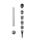 New Metal Water Pipes Silver four-piece Personality Pipe with Cap
