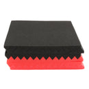 6Pcs 30x30x2.5cm Acoustic Soundproofing Sound-Absorbing Noise Foam Tiles Black & Red