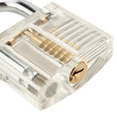 Transparent Inner Visual Padlock Practice Set with 9Pcs Unlocking Lock Pick / Key Lock Pick Tools