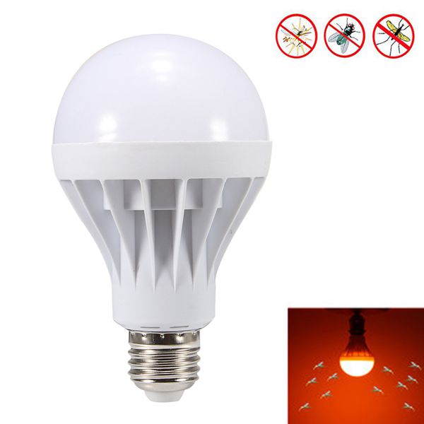 E27 12W Orange 530-590NM Bug Mosquito Repelling LED Lamp Bulb AC220V