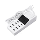 Upgrade Version Multiple USB Charger Intelligent 8-Port Desktop Charger Wireless Charger Charging Station Multi Port Travel Fast Wall Charger Hub Display Real-time Current