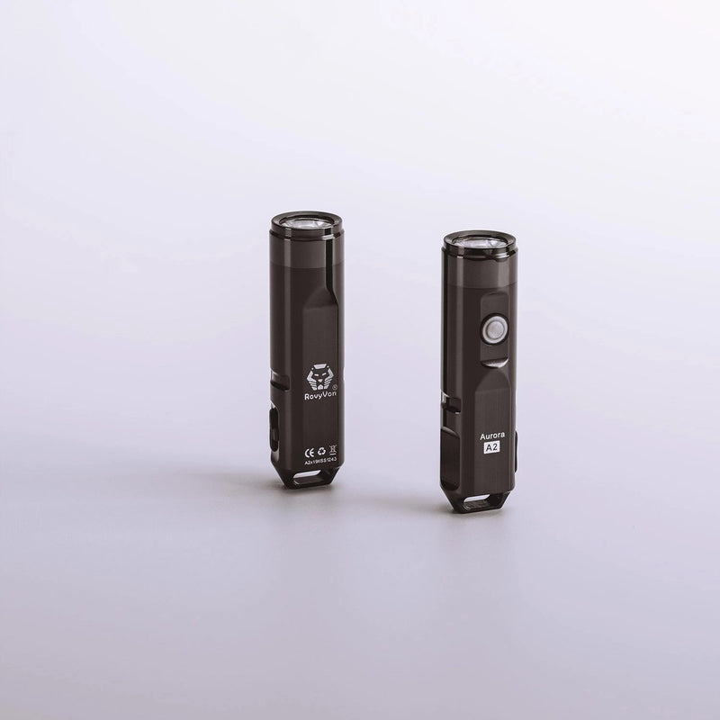 RovyVon Aurora A2x Nichia 219C 450Lumens Stainless Steel USB Rechargeable EDC Flashlight IP65 Waterproof LED Keychain