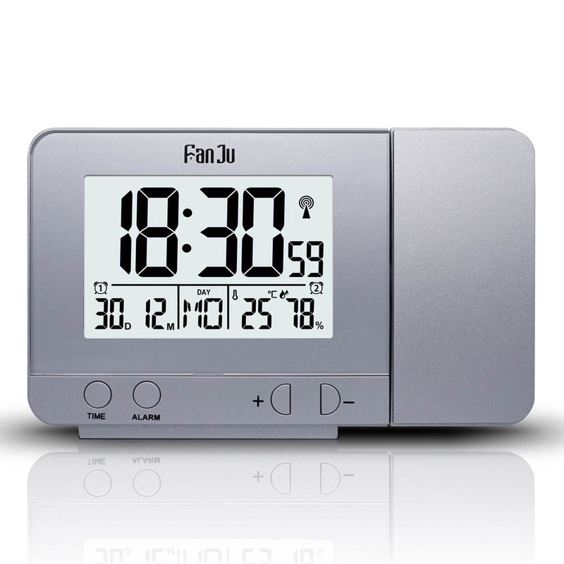 FanJu FJ3531 Projection Alarm Clock USB Charger Snooze Double Alarm Backlight Desk Clock