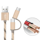 Bakeey 2 In 1 2.4A Type C Micro USB Fast Chaarging Data Cable For Huawei P30 Pro Mate 30 Xiaomi Mi9 9Pro S10+ Note 10