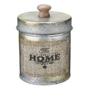 3PCS Vintage Shabby Metal Lid Storage Tank Kitchen Candy Nuts Bottles Crafts Jar