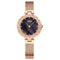 DOM G-1279 Crystal Casual Style Ladies Wrist Watch Mesh Steel Band Quartz Watch