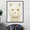 Miico Hand Painted Oil Paintings Cartoon Alpaca Paintings Wall Art For Home Decoration