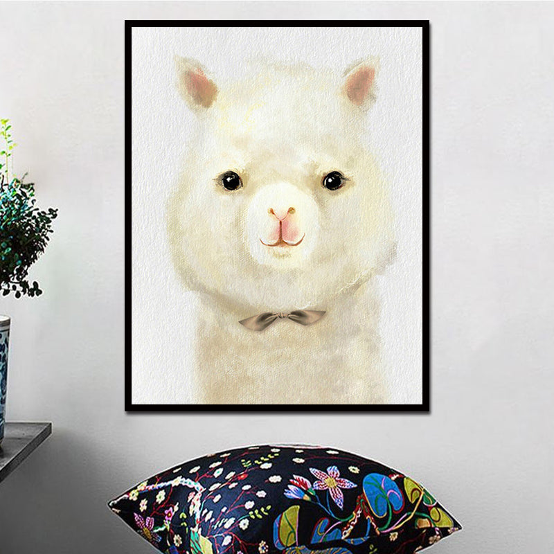 Miico Hand Painted Oil Paintings Cartoon Alpaca Paintings Wall Art For Home Decoration