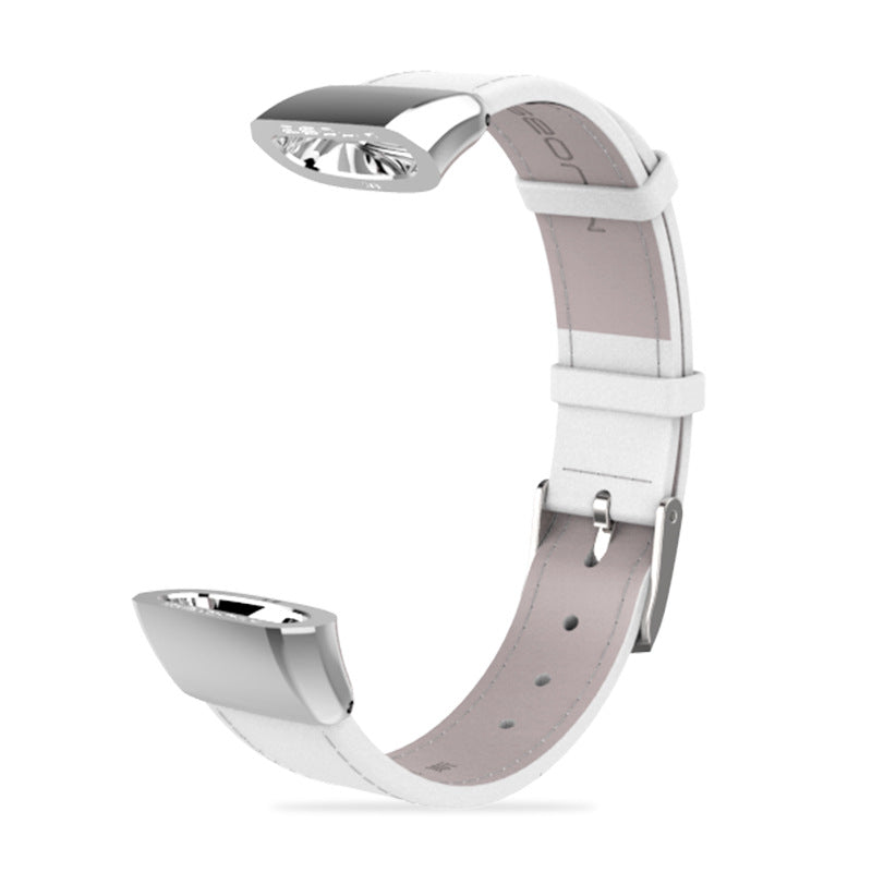 Mijobs Leather Watch Strap Replacement Watch Band for Huawei Band 2 Pro B29 B19