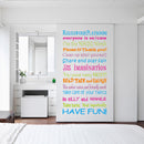 Miico FX1248 House Rules Wall Sticker Letter Proverbs Decorative Sticker Bedroom Decoration