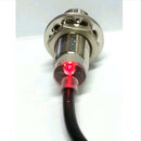 Industrial Hall Effect Sensor Proximity Switch NPN 3-Wires Normally Open with Magnet LED Light, High Frequency, Small Size, Easy Installation