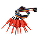 Set of 10 Test Hook Clip for Logic Analyzer - Red