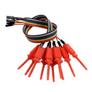 Set of 10 Test Hook Clip for Logic Analyzer - Red