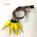 Set of 10 Test Hook Clip for Logic Analyzer - Yellow
