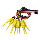 Set of 10 Test Hook Clip for Logic Analyzer - Yellow