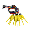 Set of 10 Test Hook Clip for Logic Analyzer - Yellow