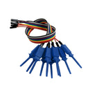 Set of 10 Test Hook Clip for Logic Analyzer - Blue