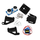 Set of Ultrasonic Module with 9g Micro Digital Servo and Servo Holder for Arduino Black