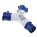 16A 220V 3-Pin Plug Socket Splash/ Weather-Proof Electrical Connector 2P+E