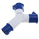 16A 220V 3-Pin Plug Socket Splash/ Weather-Proof Electrical Connector 2P+E