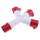32 Amp 4Pin Industrial Site Plug Sockets 3P+E Male/Female 380V IP44 Building