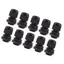 pack of 10Pcs Black Cable Glands Waterproof Cable Gland Joints with Locking Nut M16