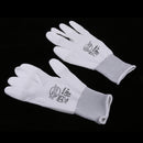 Protective Non-slip Work Gloves Working Knitted PU Resin Industry 9/L White + Gray