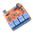 4-way 12V Relay Module Free Driver USB Control Switch PC Intelligent Control