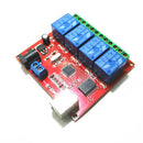 4-way 5V Relay Module Free Driver USB Control Switch PC Intelligent Control