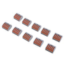 10pcs Reusable Spring Lever Nuts Terminal Block Cable Wire /5 Connectors
